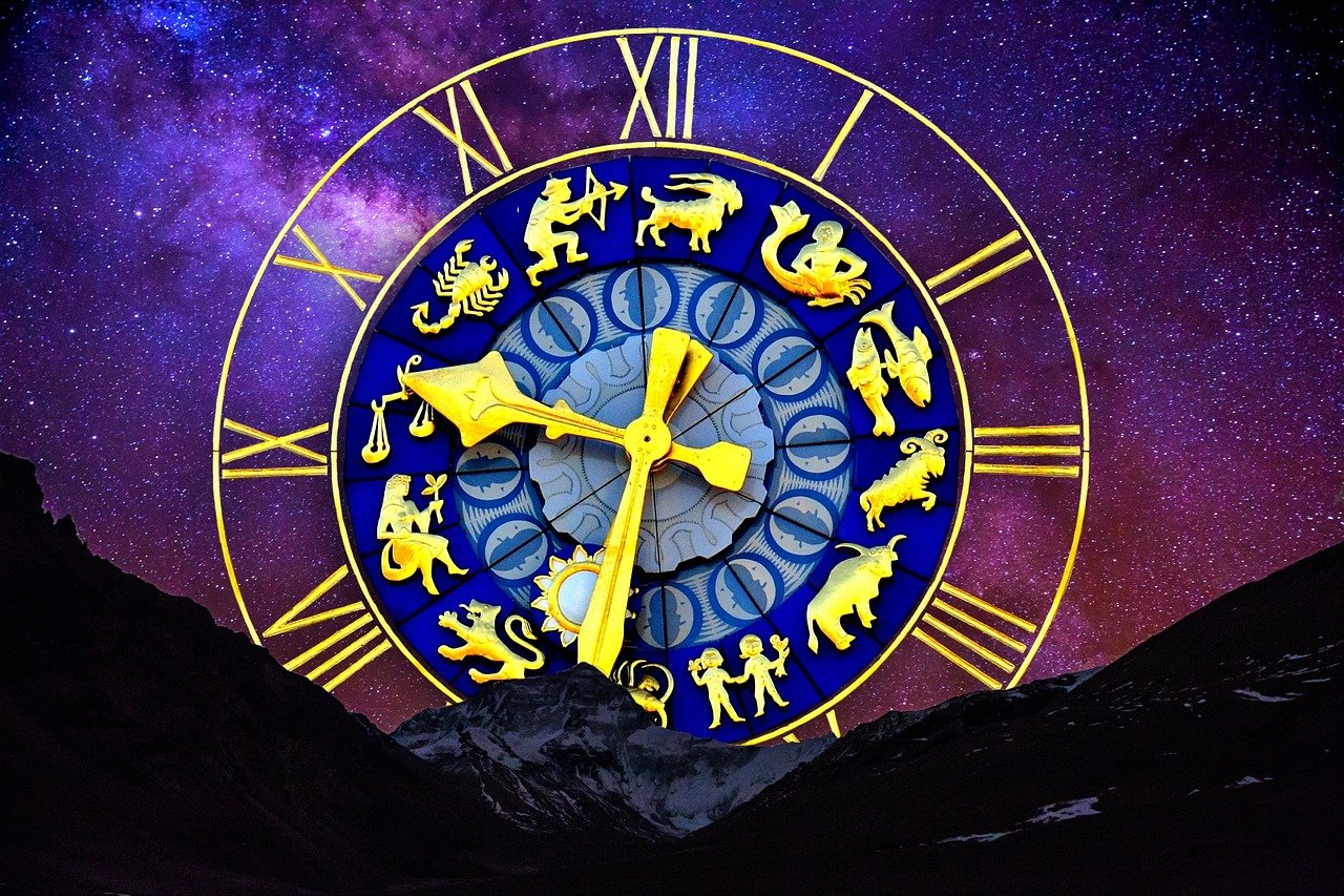 starry sky, star sign, clock, dial gold, dial, astrology, astrology, astrology, astrology, astrology, astrology